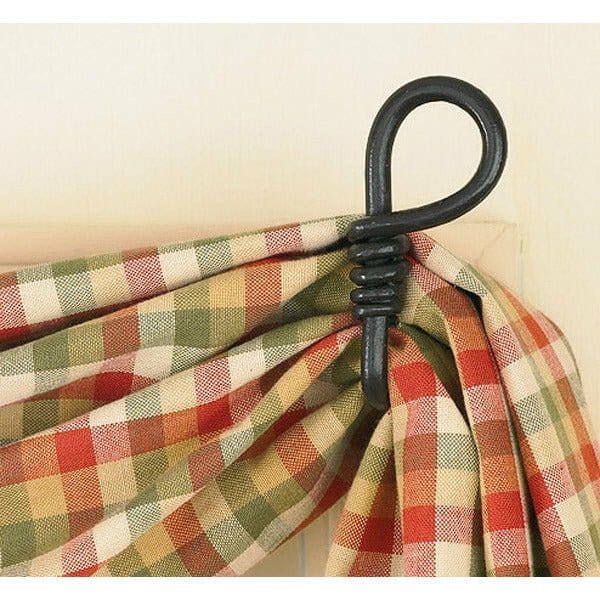 Forged Iron Loop Curtain Hooks Set of 2-Park Designs-The Village Merchant