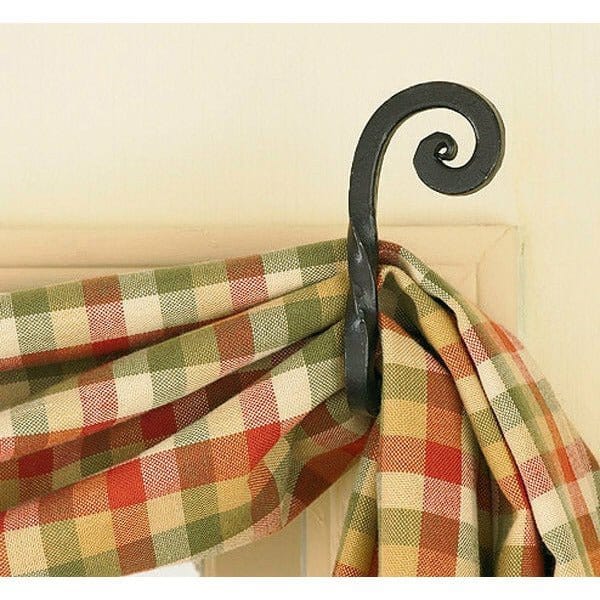 Forged Iron Scroll Curtain Hooks Set of 2-Park Designs-The Village Merchant