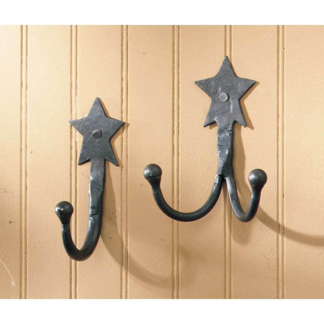 Forged Iron Star Decorative Hook Double Hooks