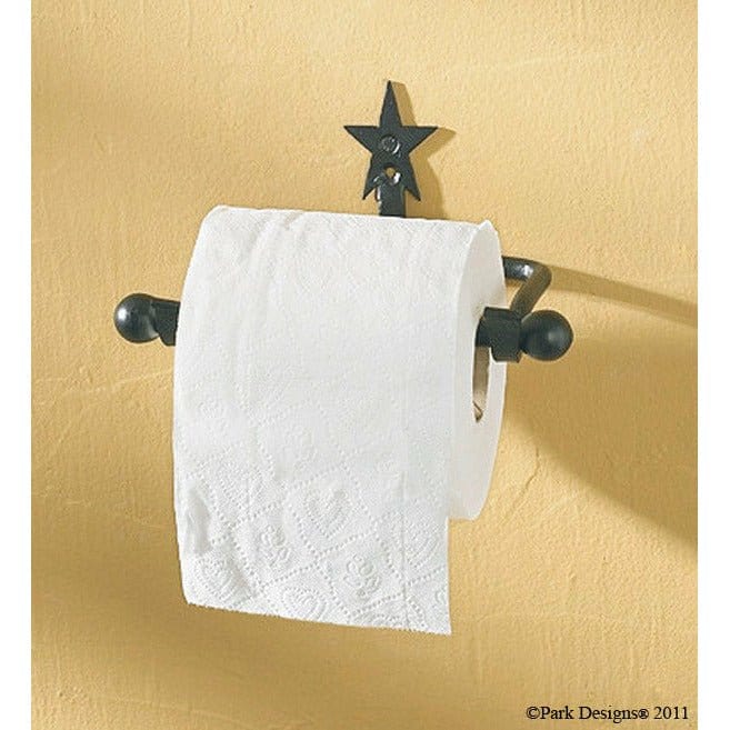 Forged Iron Star Toilet Tissue Holder - Wall Mount-Park Designs-The Village Merchant
