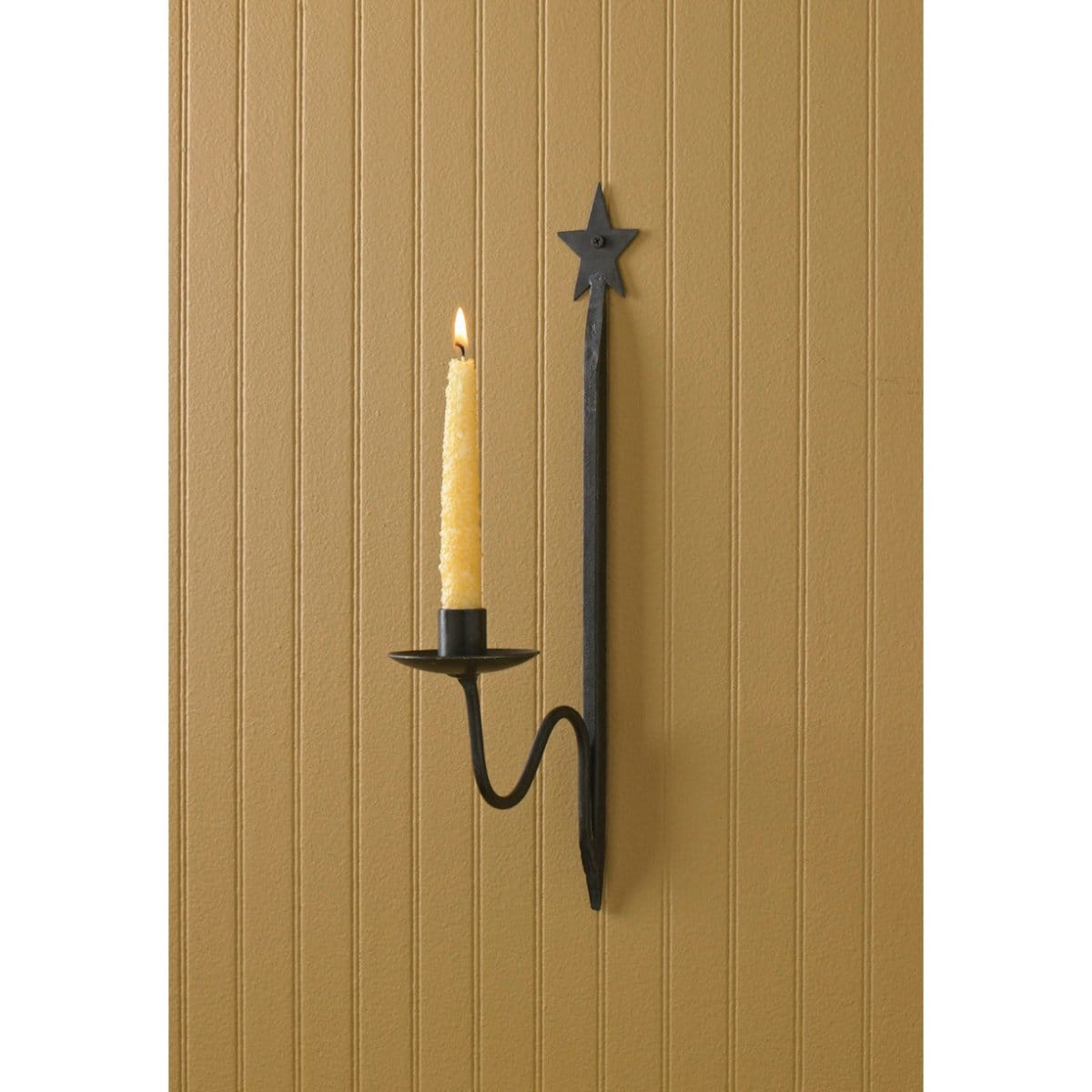 Forged Iron Star Wall Sconce Candle Holder For Taper Candles-Park Designs-The Village Merchant