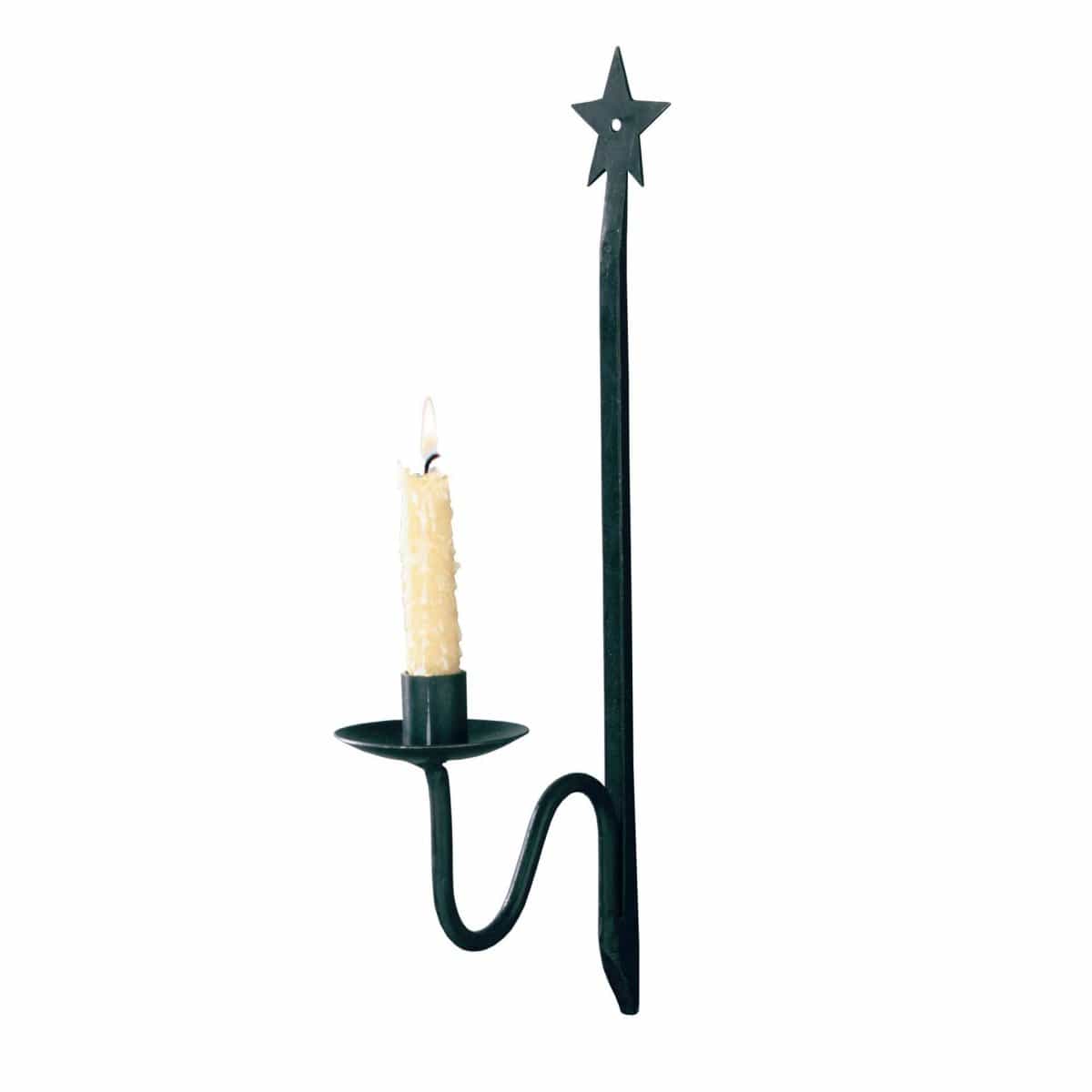 Forged Iron Star Wall Sconce Candle Holder For Taper Candles-Park Designs-The Village Merchant