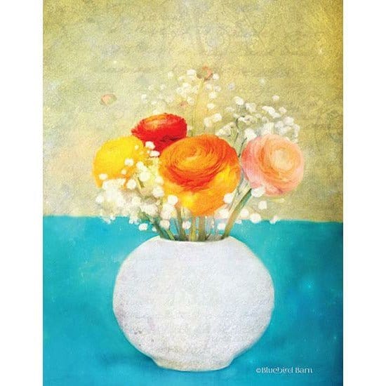Penny Lane Publishing Forget Me Not Bouquet By Bluebird Barn Art Print - 12 X 16