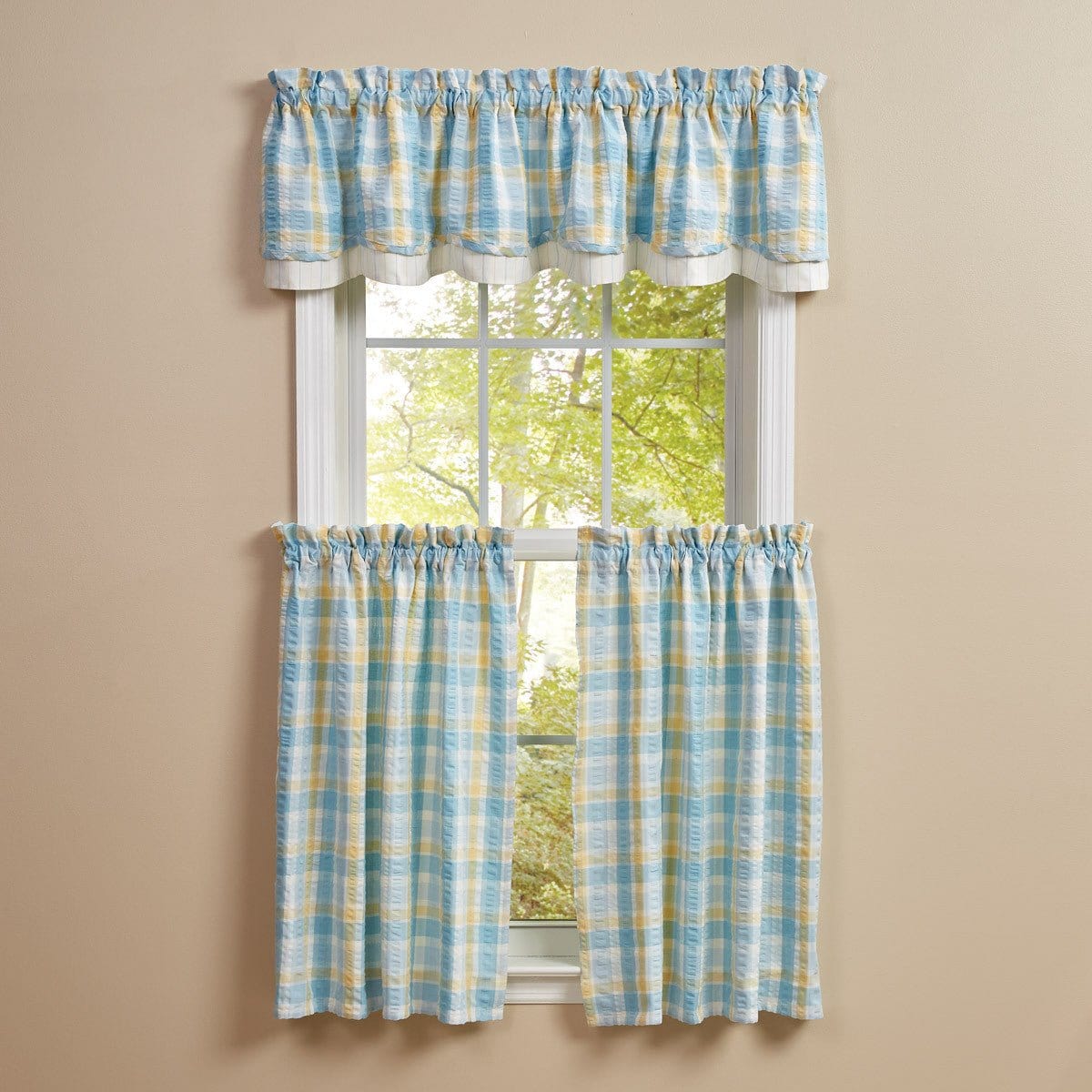 Forget Me Not Layered Valance Lined-Park Designs-The Village Merchant