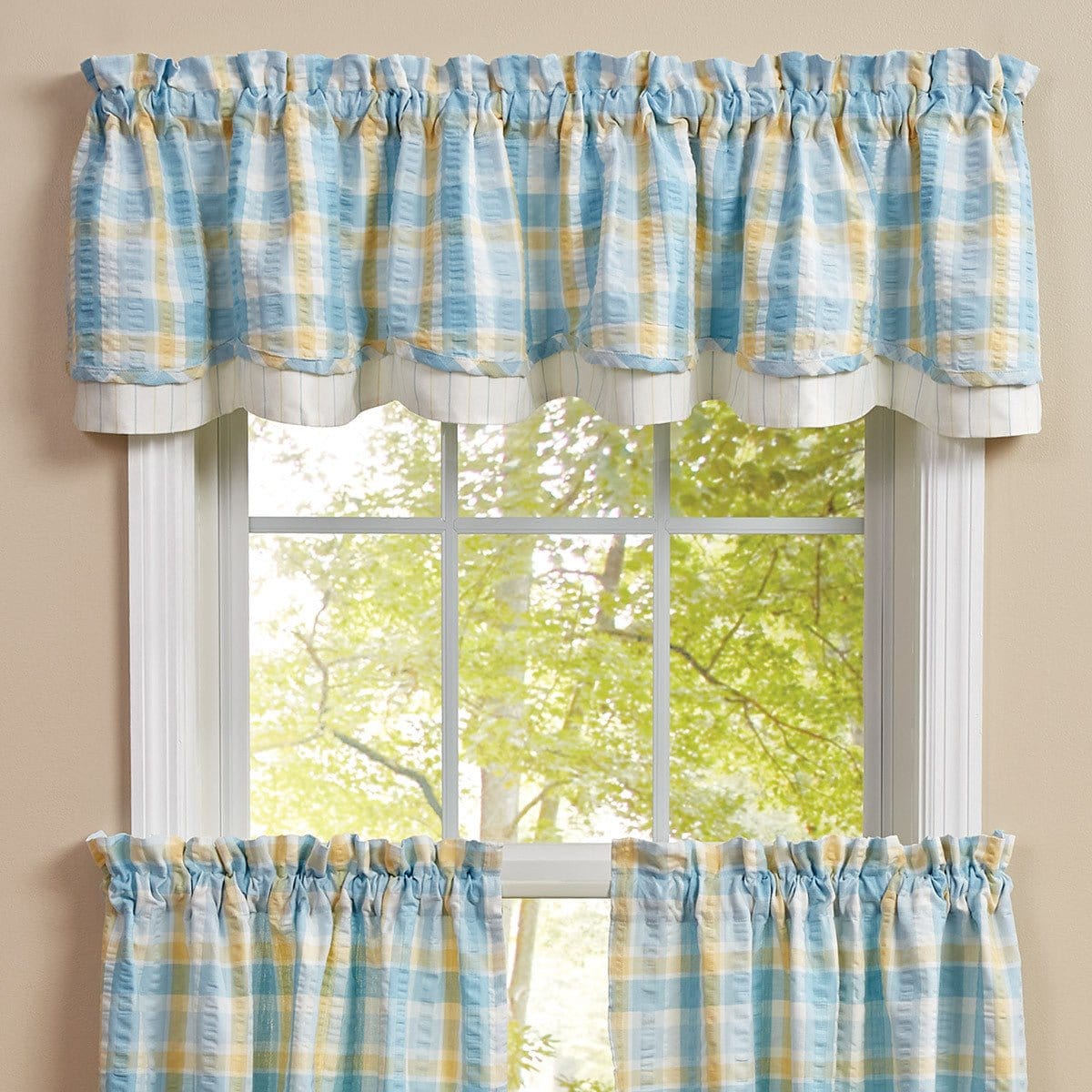 Forget Me Not Layered Valance Lined-Park Designs-The Village Merchant