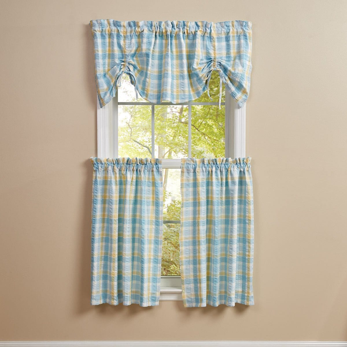 Forget Me Not Tie Up Farmhouse Valance Lined-Park Designs-The Village Merchant