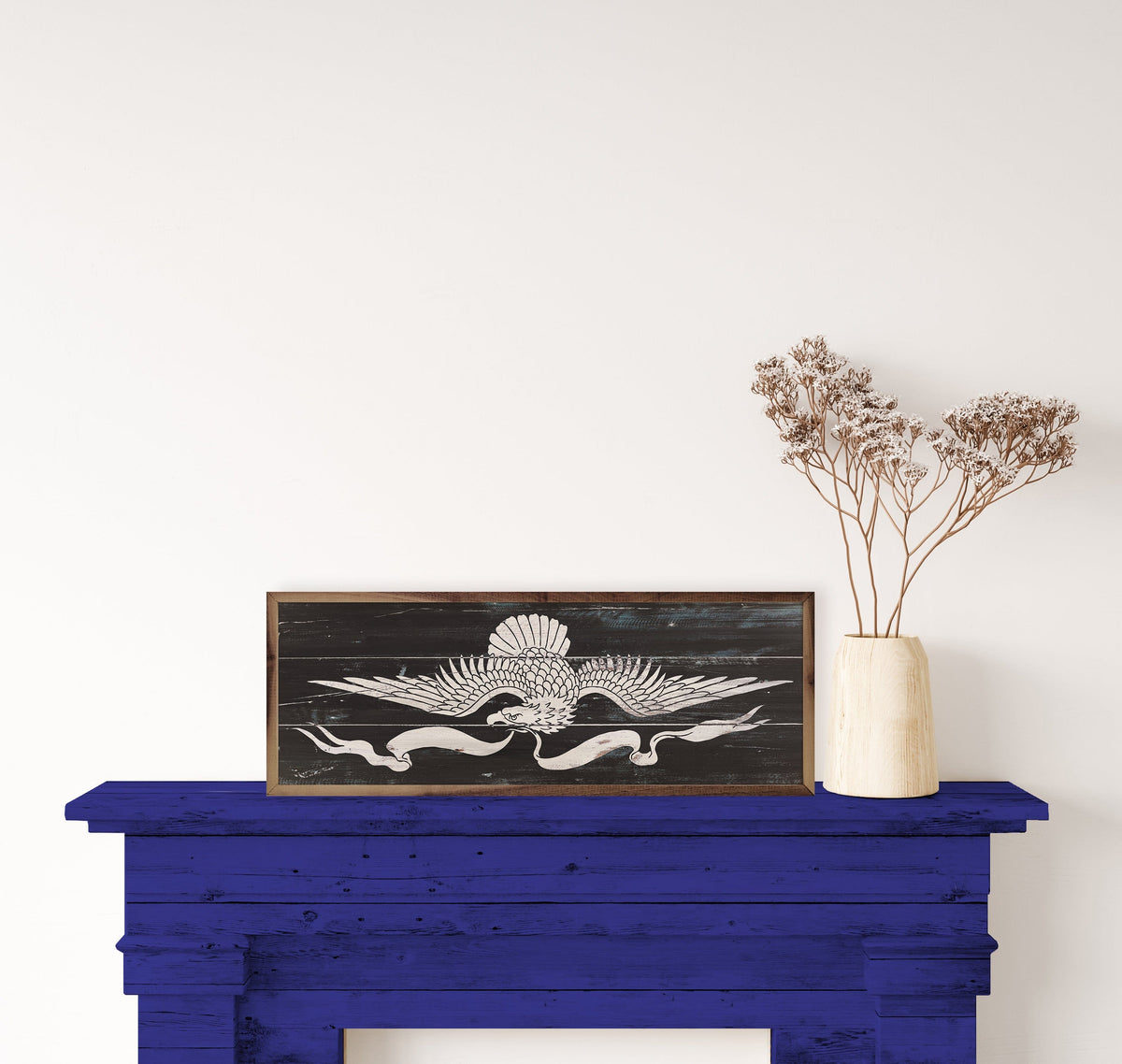 Freedom Eagle Black Printed and Framed Wall Sign