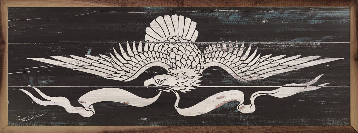 Freedom Eagle Black Printed and Framed Wall Sign