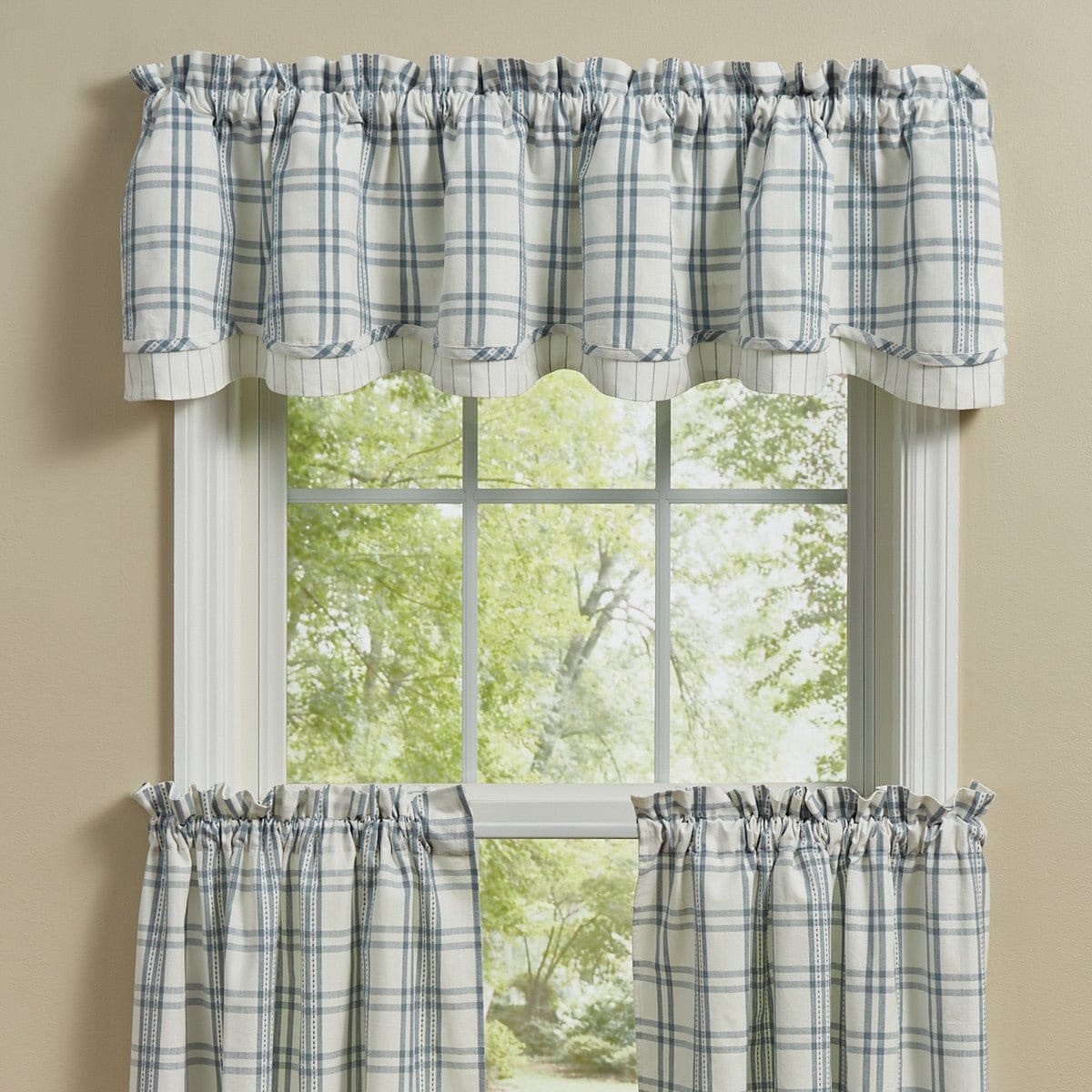 French Farmhouse Layered Valance Lined-Park Designs-The Village Merchant