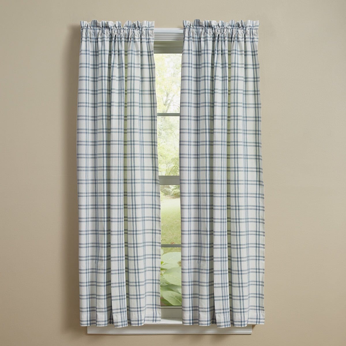 French Farmhouse Panel Pair With Tie Backs 63" Long Unlined-Park Designs-The Village Merchant