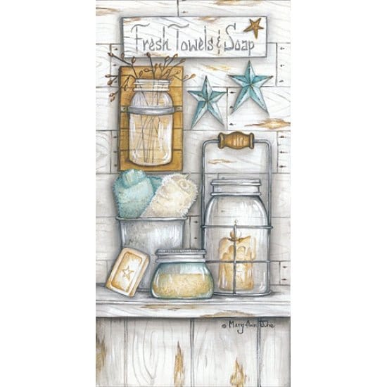 Fresh Towels &amp; Soap By Mary Ann June Art Print - 9 X 18-Penny Lane Publishing-The Village Merchant