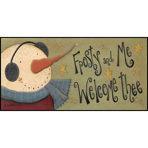 Frosty And Me Welcome Thee By Scherry Talbott Art Print - 3.5 X 7-Penny Lane Publishing-The Village Merchant