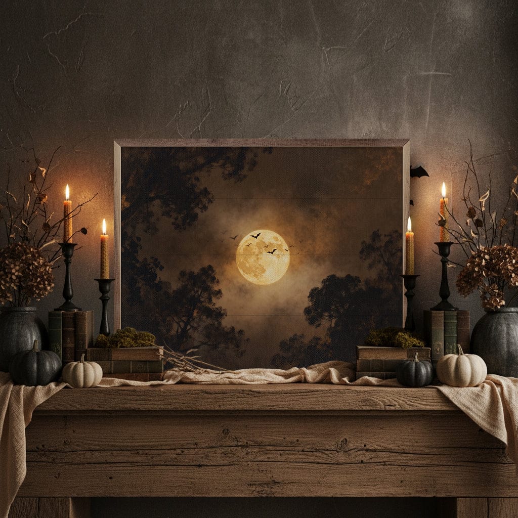 Kendrick Home Walnut Frames Full Moon
