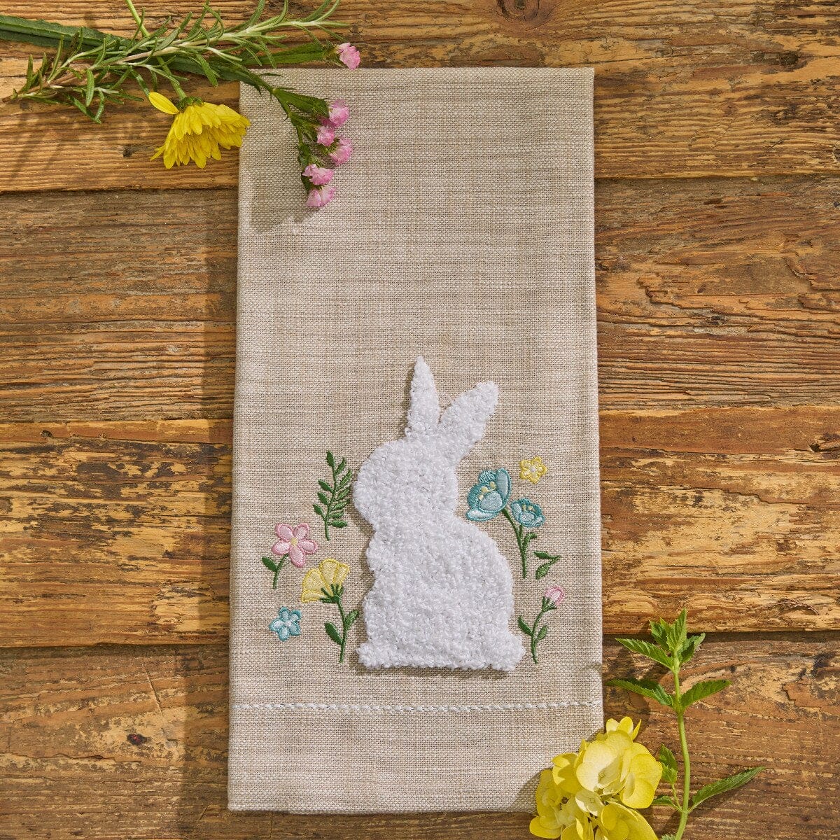 Fuzzy Bunny Decorative Towel Dishtowel