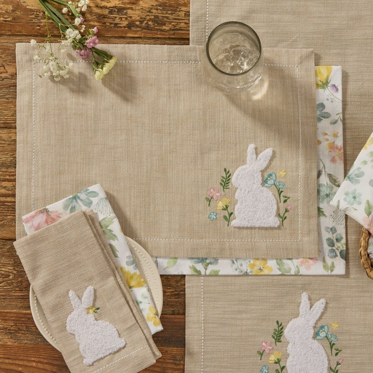 Fuzzy Bunny Placemat Set of 2