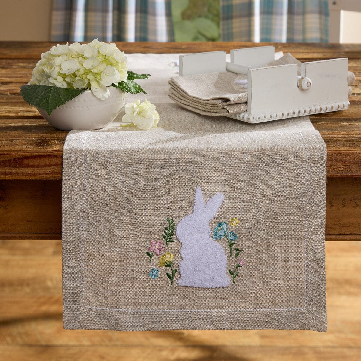 Fuzzy Bunny Table Runner 42" Long