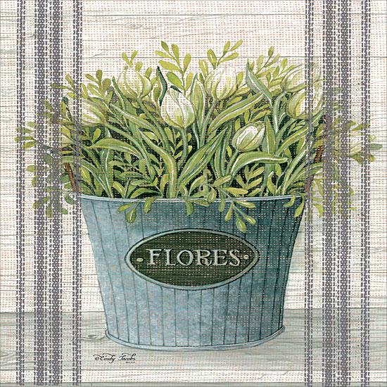 Galvanized Flores By Cindy Jacobs Art Print - 12 X 12-Penny Lane Publishing-The Village Merchant