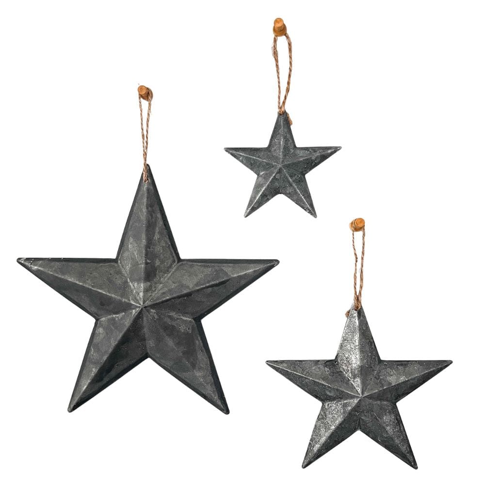 Galvanized Metal Barn Stars - Available In 3 Sizes