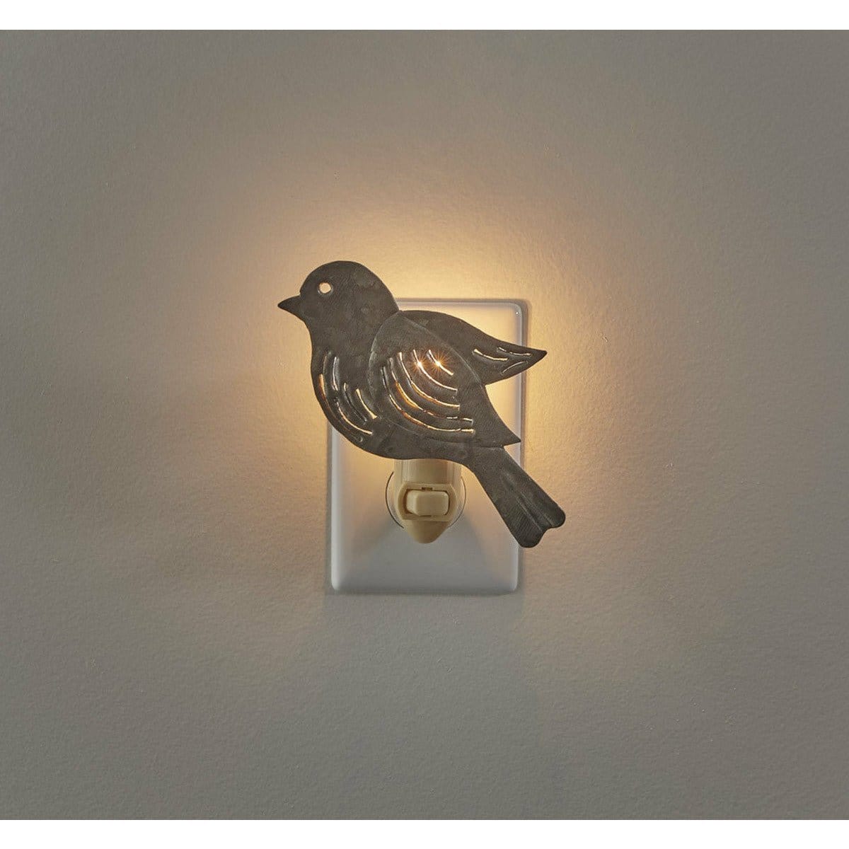 Galvanized Metal bird Night Light-Park Designs-The Village Merchant