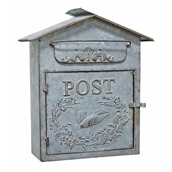 Galvanized Metal Embossed Bird Corrugated Roof Post / Mailbox-Craft Wholesalers-The Village Merchant