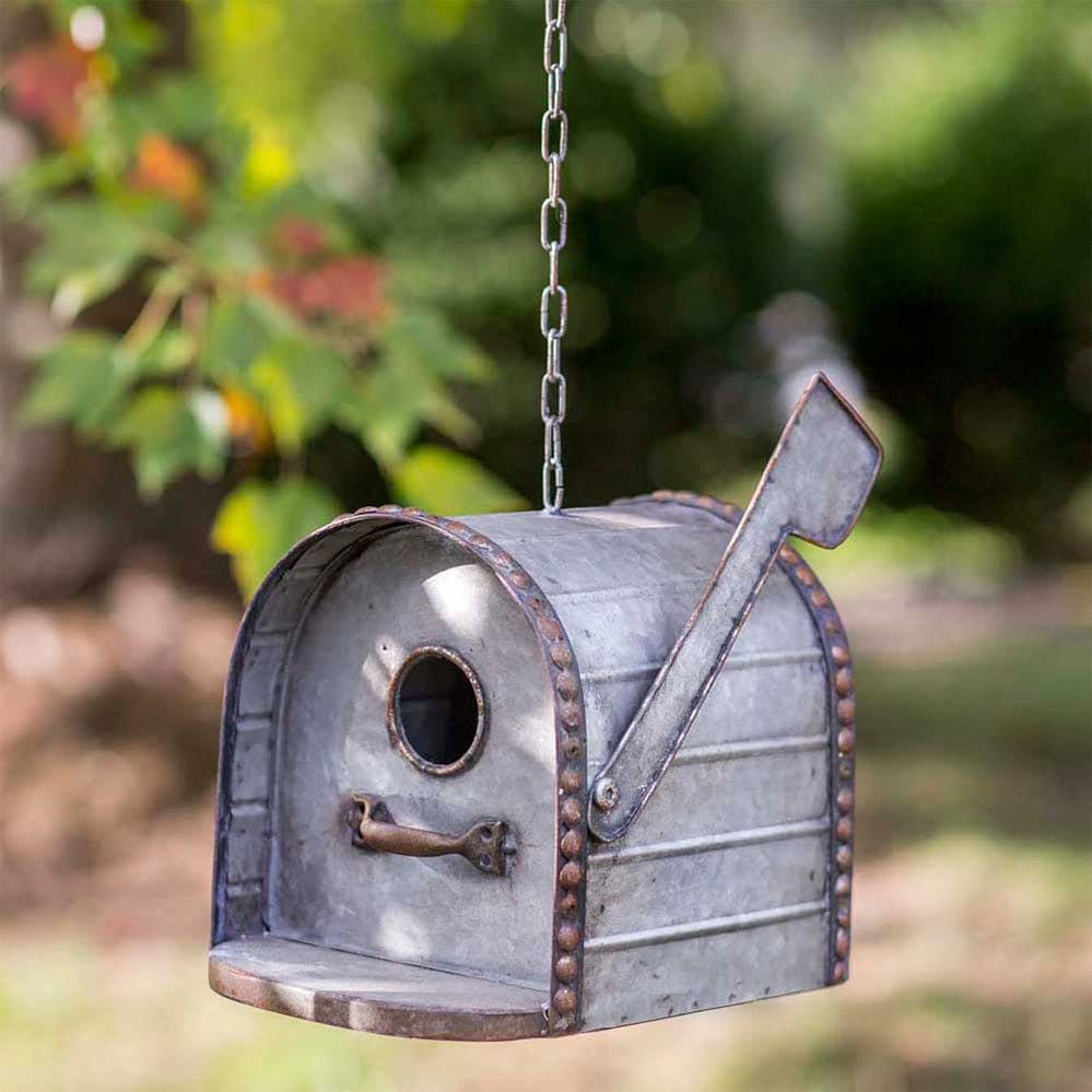 Galvanized Metal Mailbox Birdhouse-CTW Home-The Village Merchant