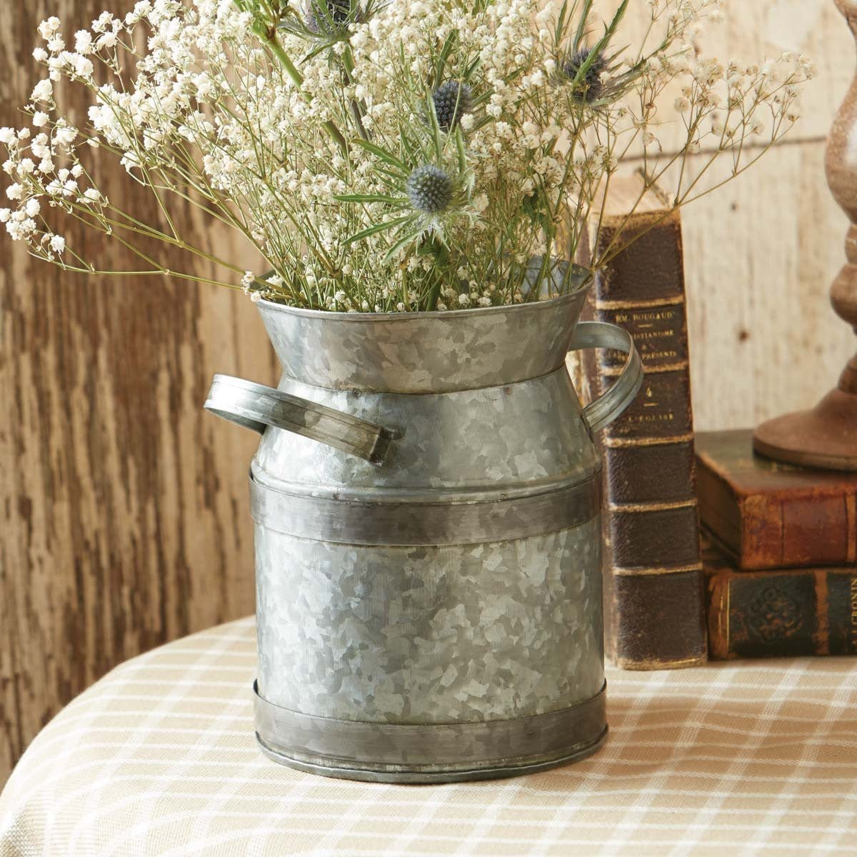 Galvanized Metal Milk Can Crock Utensil Holder-Park Designs-The Village Merchant