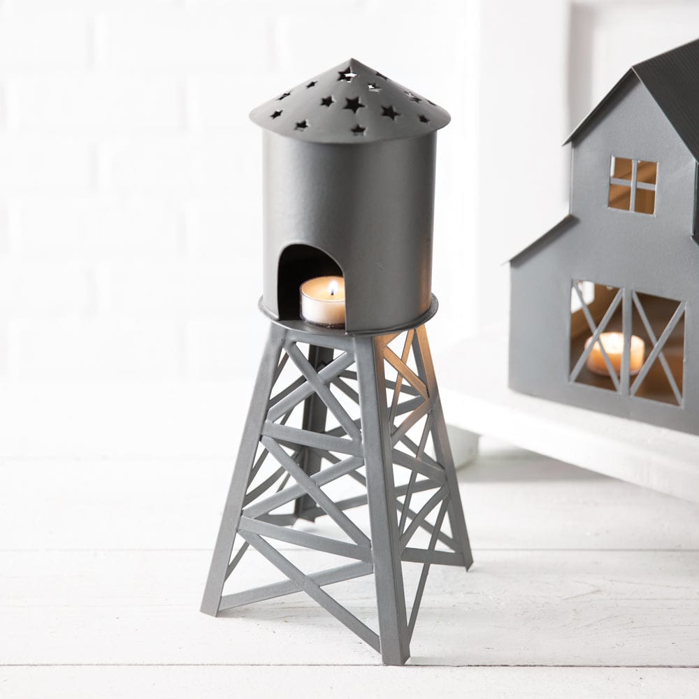 Galvanized Metal Silo Christmas Luminary