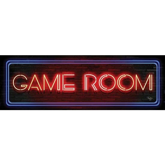 Game Room Neon Sign By Mollie B Right Art Print - 6 X 18-Penny Lane Publishing-The Village Merchant