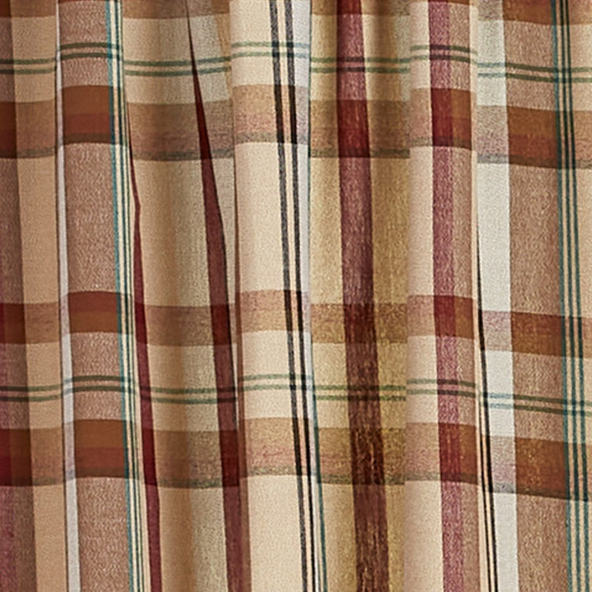 Gamekeeper Plaid Panel Pair With Tie Backs 63&quot; Long Unlined-Park Designs-The Village Merchant