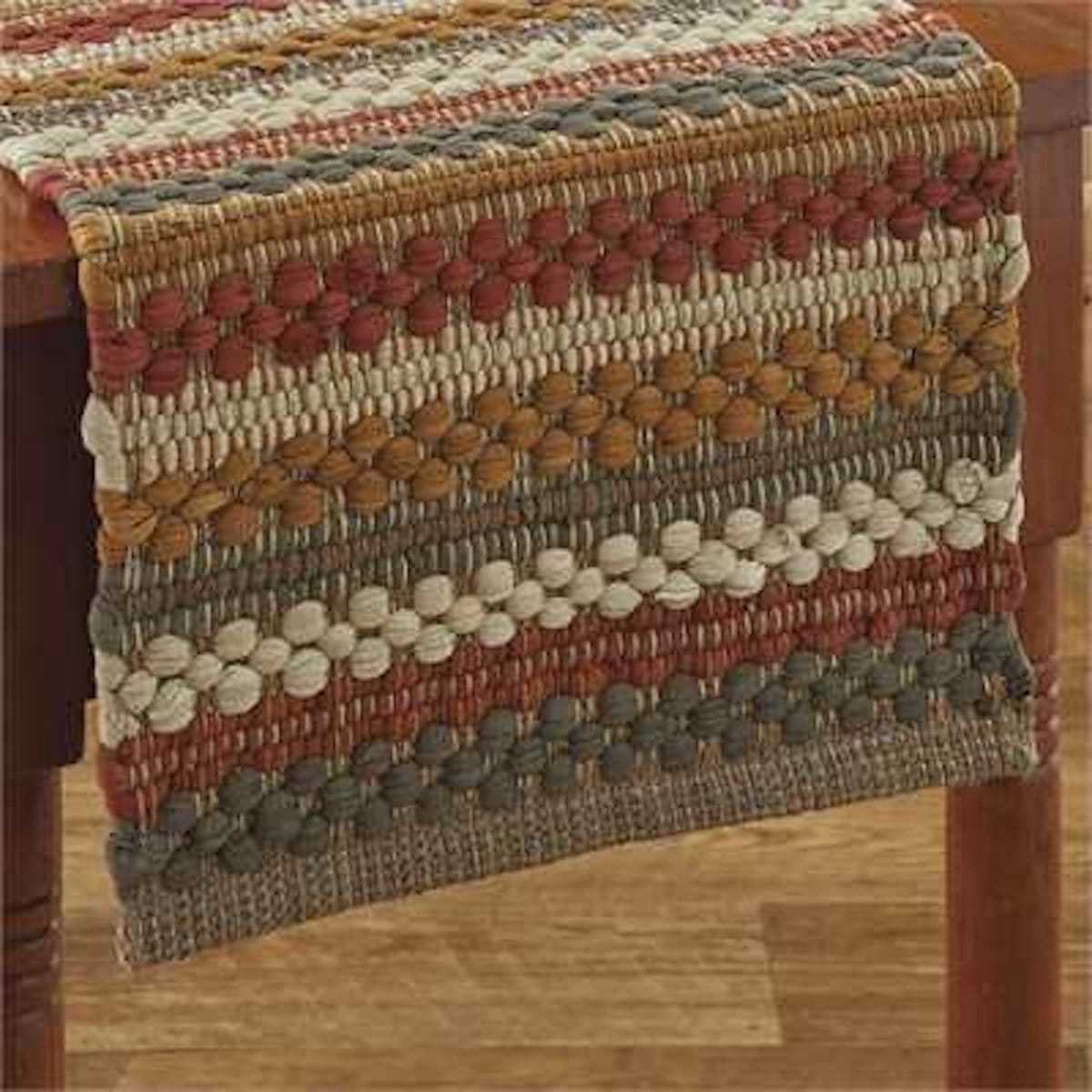 Gathered Pumpkin chindi Table Runner 72" Long-Park Designs-The Village Merchant