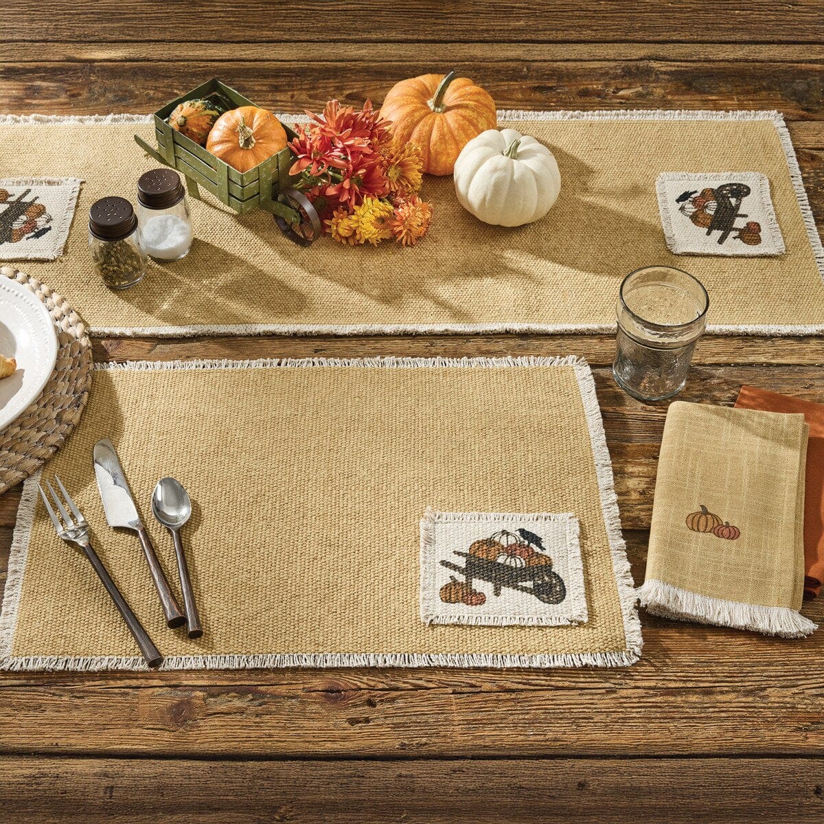 Gathering Pumpkins Napkin Set of 2