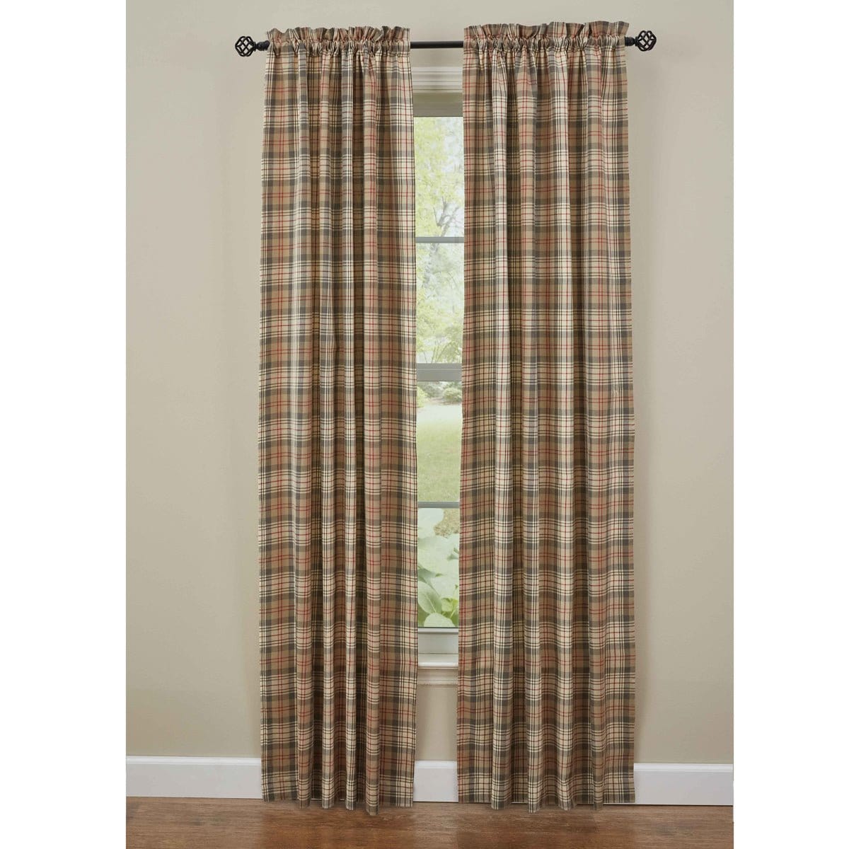 gentry Panel Pair With Tie Backs 84&#39; Long Lined-Park Designs-The Village Merchant