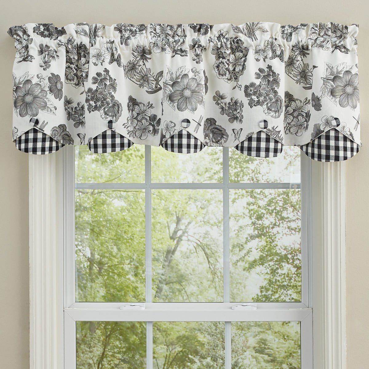 Geranium Scalloped Valance 58" Long Lined-Park Designs-The Village Merchant