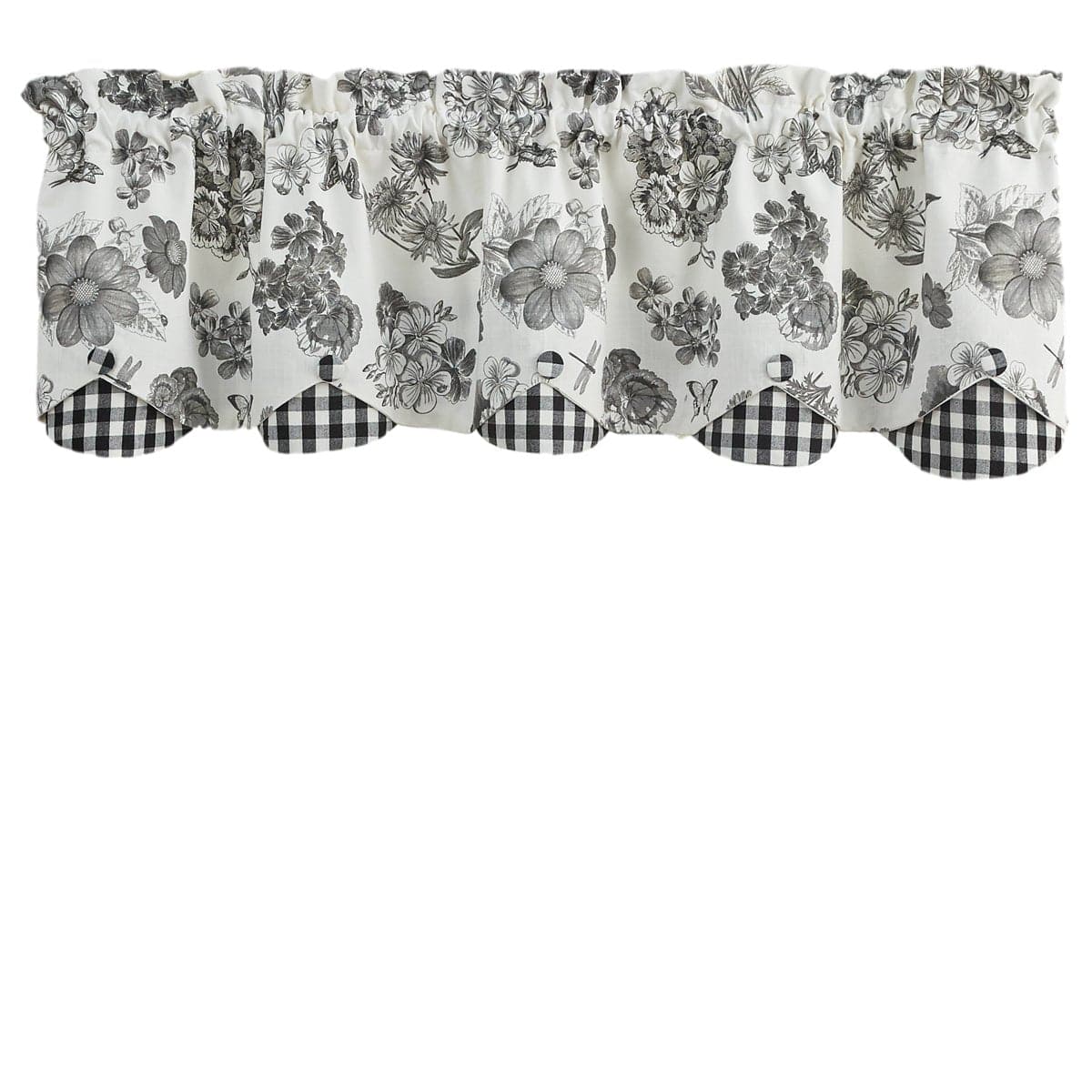 Geranium Scalloped Valance 58" Long Lined-Park Designs-The Village Merchant