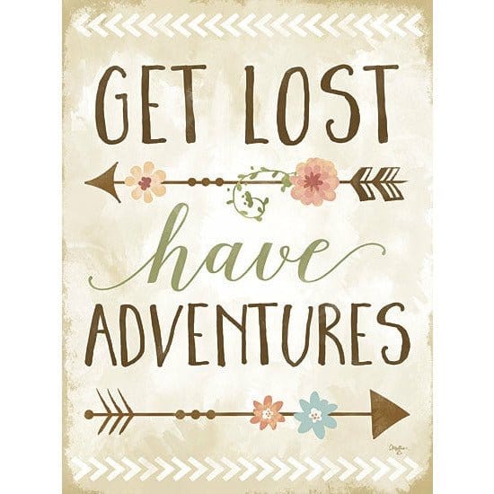 Penny Lane Publishing Get Lost, Have Adventures By Mollie B Right Art Print - 12 X 16