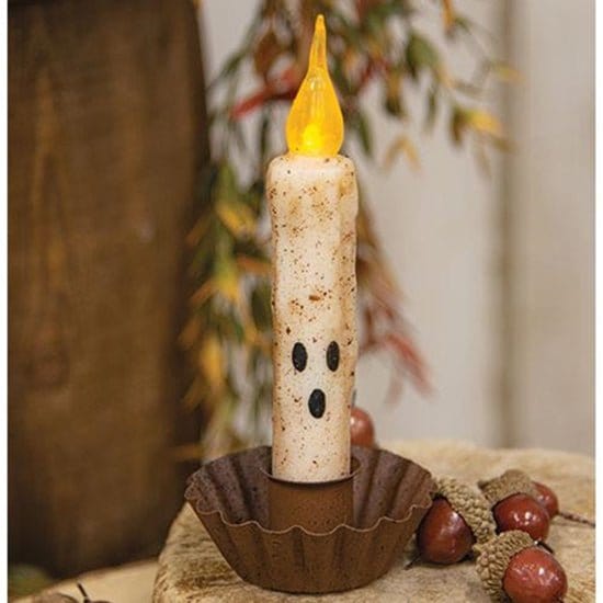 Ghost LED Battery Candle Light Taper 6&quot; High - Timer Feature-Craft Wholesalers-The Village Merchant
