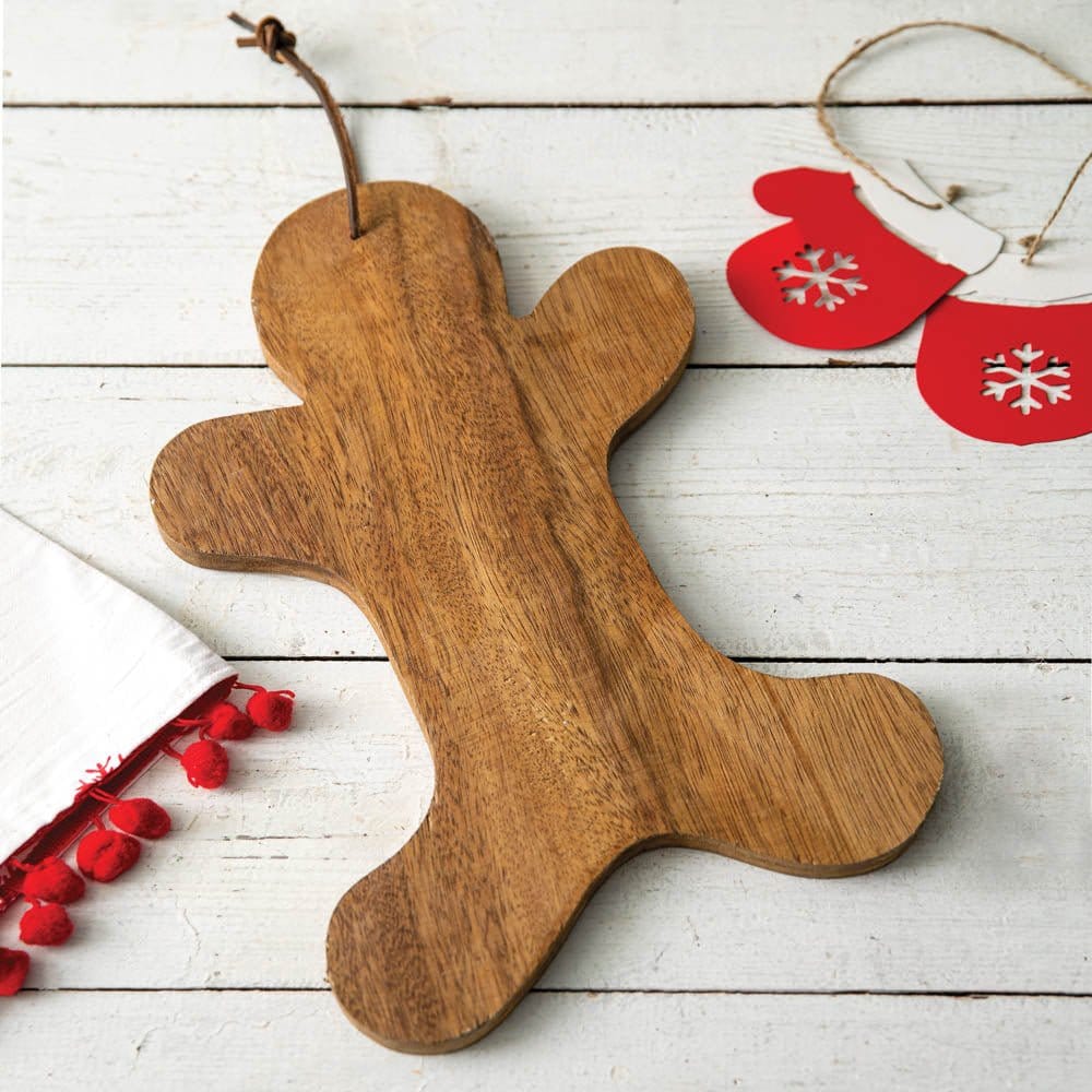 Gingerbread Man Wood Cutting Board-CTW Home-The Village Merchant