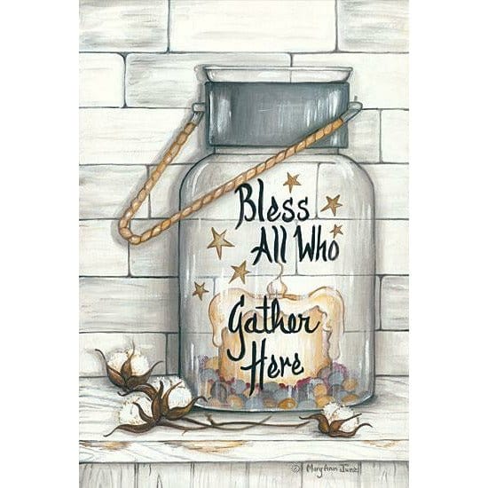 Penny Lane Publishing Glass Luminary Bless All Who Gather By Mary Ann June Art Print - 12 X 18