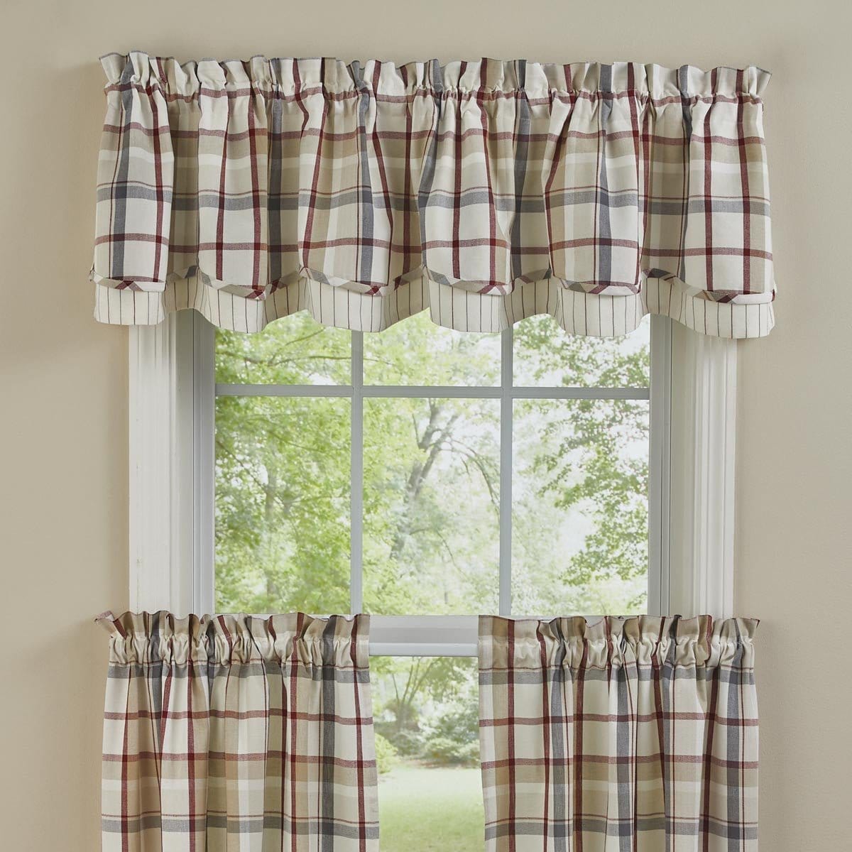 Glenwood Layered Valance Lined-Park Designs-The Village Merchant