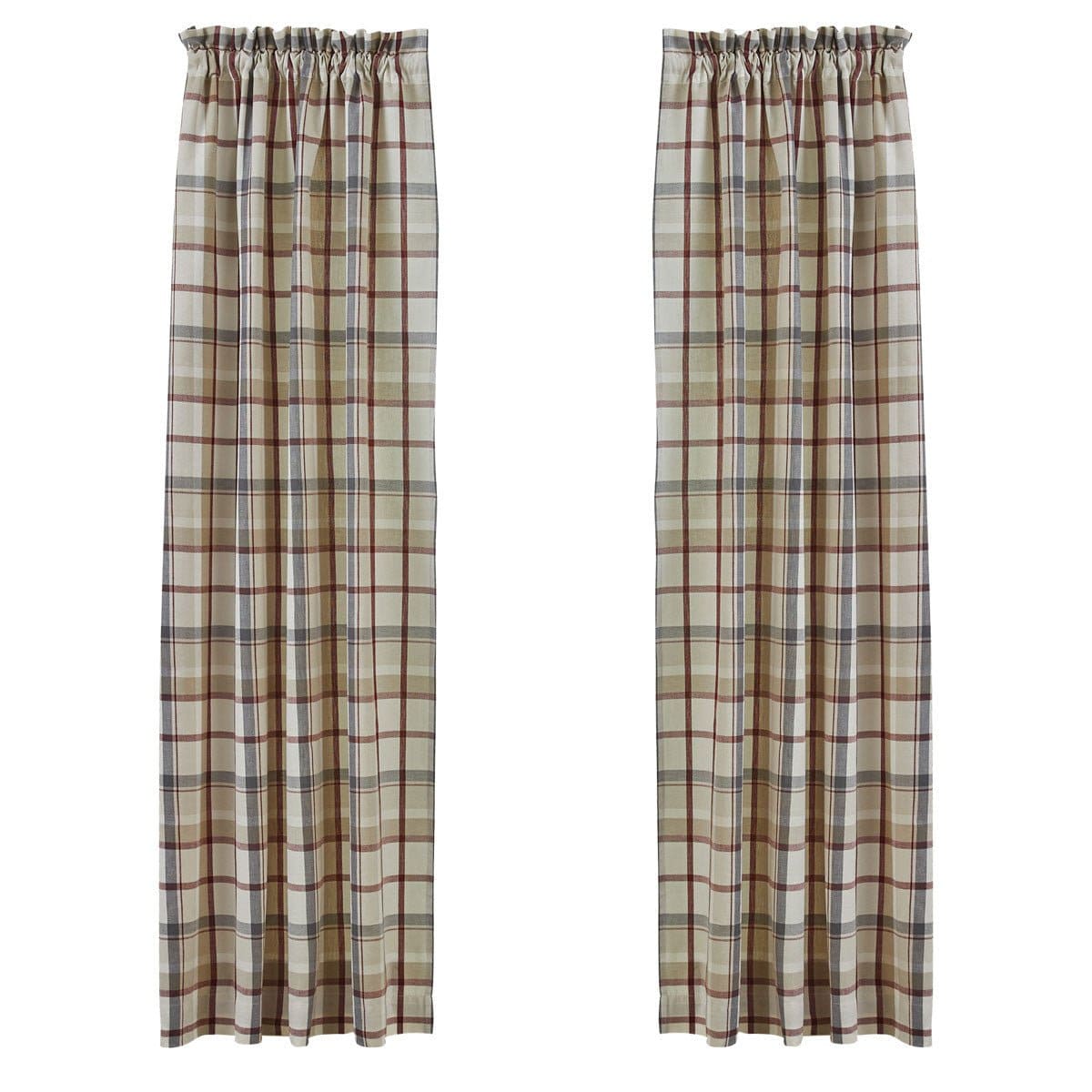 Glenwood Panel Pair With Tie Backs 84" Long Lined-Park Designs-The Village Merchant