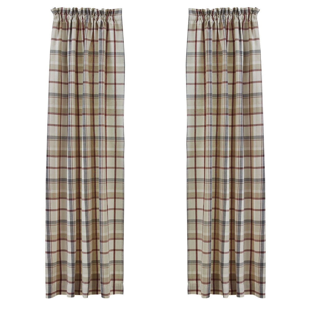 Glenwood Panel Pair With Tie Backs 84" Long Lined-Park Designs-The Village Merchant