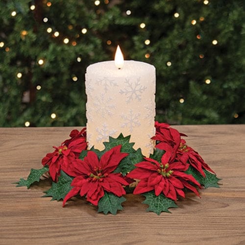 Glitter Snowflake LED Battery Candle Light Pillars - 2 Sizes