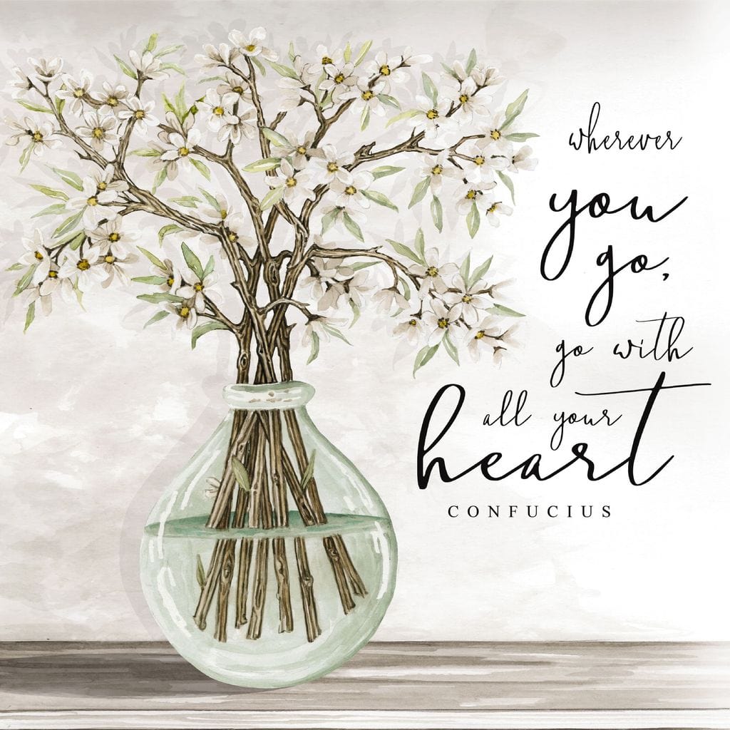 Go With All Your Heart By Cindy Jacobs Art Print - 12 X 12-Penny Lane Publishing-The Village Merchant