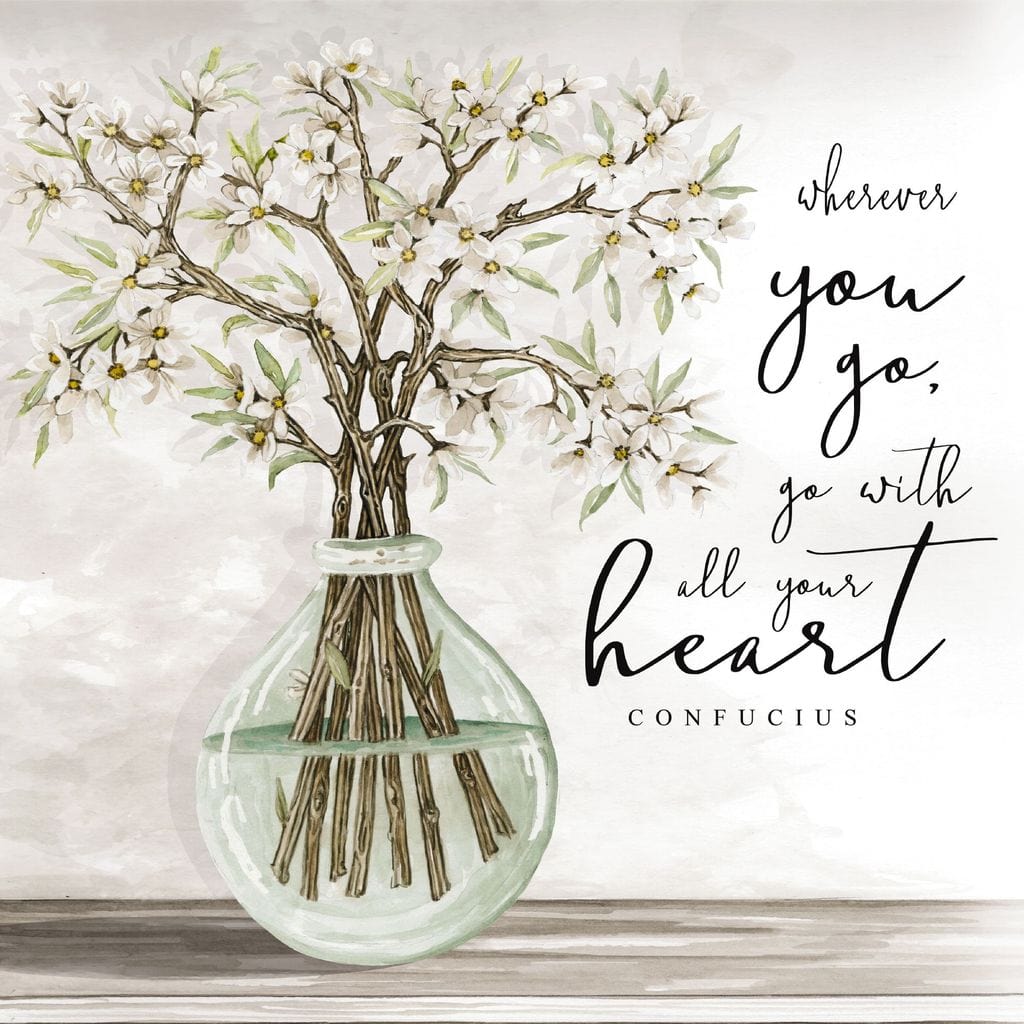 Penny Lane Publishing Go With All Your Heart By Cindy Jacobs Art Print - 12 X 12