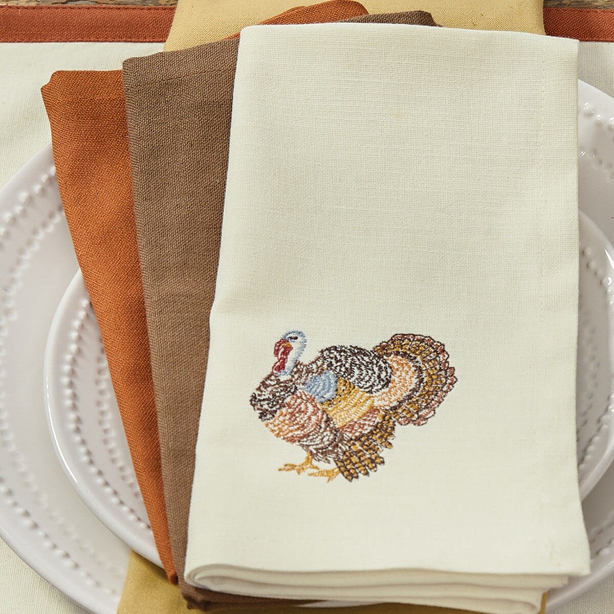 Park Designs Gobble Gobble Embroidered Napkin Set of 2