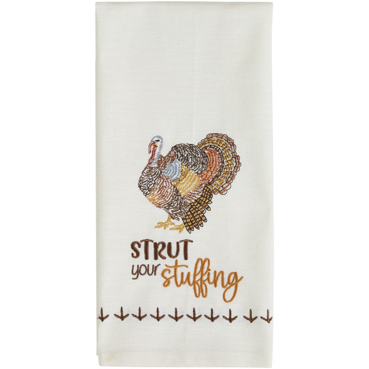 Gobble Gobble Embroidered Strut Your Stuffing Decorative Towel