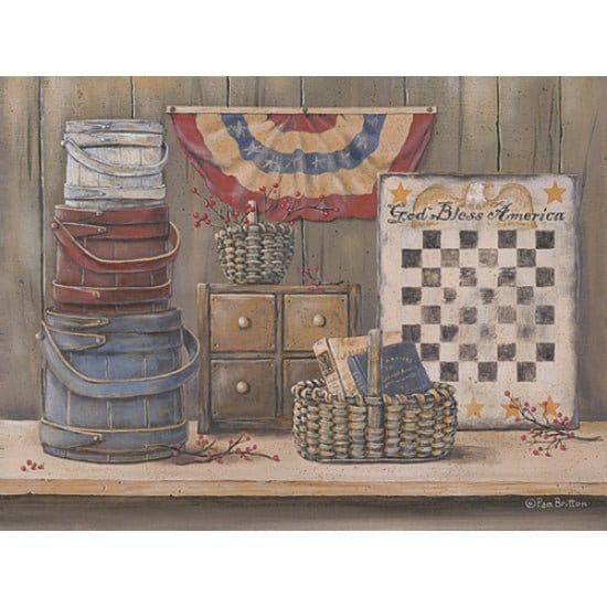 God Bless America By Pam Britton Art Print - 12 X 16-Penny Lane Publishing-The Village Merchant