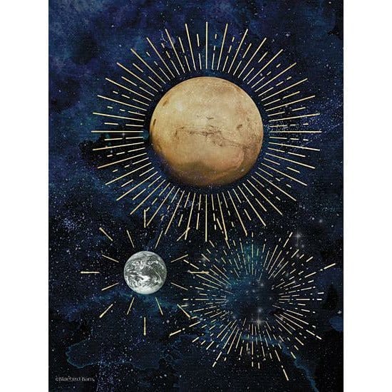 Penny Lane Publishing Gold Celestial Rays I By Bluebird Barn Art Print - 12 X 16