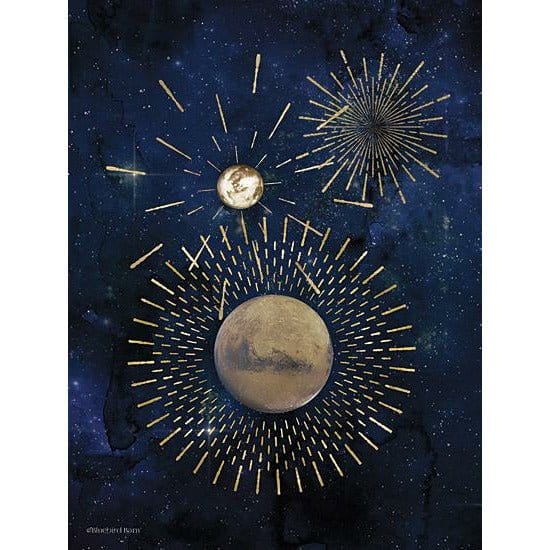 Penny Lane Publishing Gold Celestial Rays III By Bluebird Barn Art Print - 12 X 16