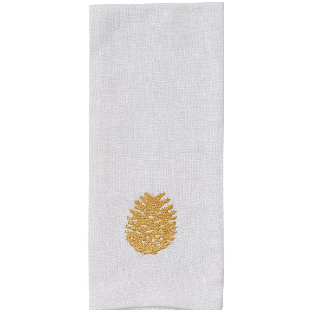 Gold Pinecone Embroidered Patricia Heaton Home Decorative Towel